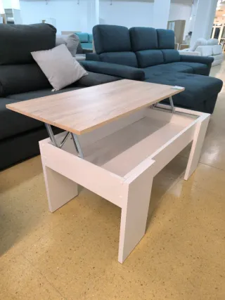 Mesa de centro elevable madera y metal