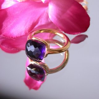 Anello in Acciaio e Oro 18K - Rosa T7