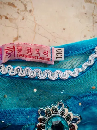 Disfraz azul brillante Elsa Frozen