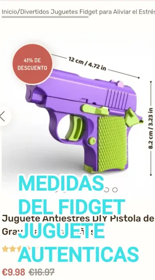 Fidget Ouchie Viral Moda Pistola de Juguete Nuevo