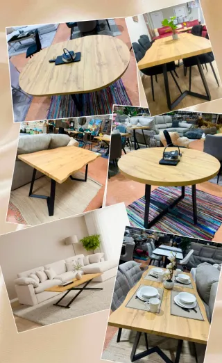 Mesas de lujo madera y metal