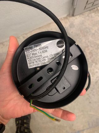 Lámpara de techo metálica negro