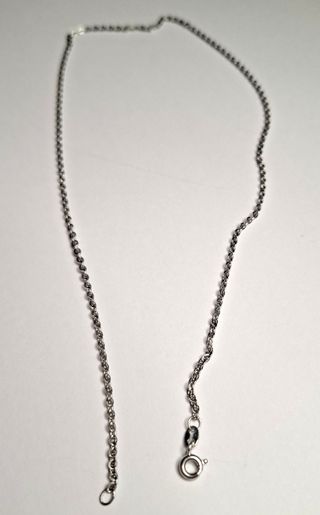 Cadena Plata Ley 40cm Eslabones Pequeños