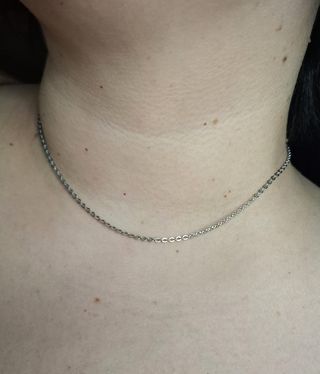 Cadena Plata Ley 40cm Eslabones Pequeños