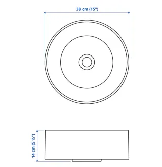 Lavandino appoggio Ikea ceramica metallo