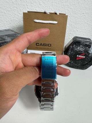 Reloj Casio G-Shock Metal Plateado Azul