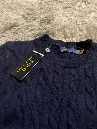 Jersey Polo Ralph Lauren Azul Cable Knit