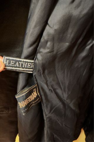 Chaqueta Piel Vintage Talla 56 Negra
