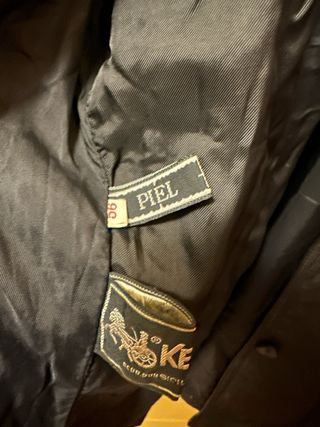 Chaqueta Piel Vintage Talla 56 Negra