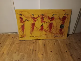 Cuadro Arte Africano Figuras Danzantes.