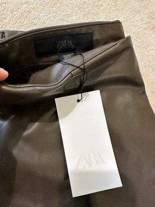 Pantalón Zara Balloon Marrón Talla S