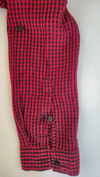 Camisa Colin’s Cuadros Vichy (Rojo/Negro) Talla S