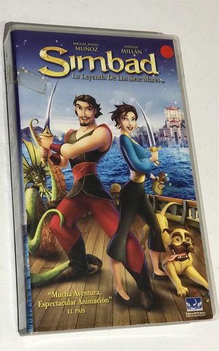 2 Cintas VHS: Simbad y Pinocho