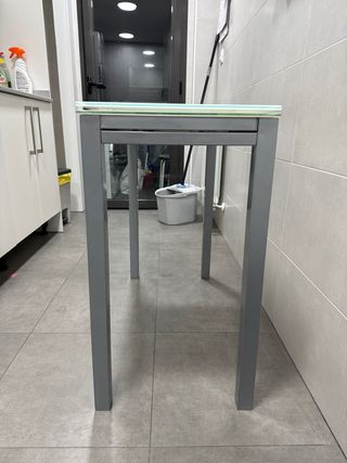 Mesa de cocina extensible cristal