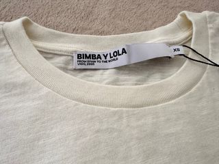 Camiseta Bimba y Lola flores bordadas Talla XS