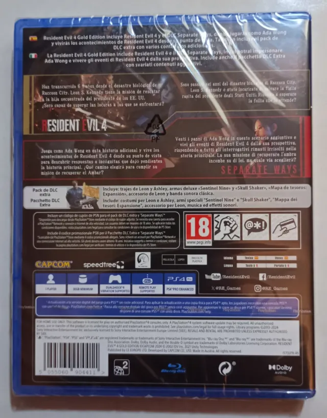 Resident Evil 4 Gold Edition PS4 precintado ES