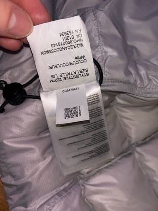 Giacca Piumino Canada Goose Argento Perfetto