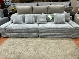 Sofá Cama Inflable Terciopelo Gris