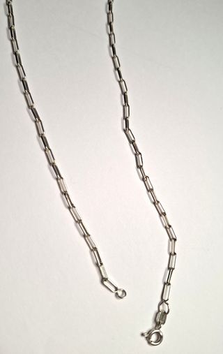 Cadena Plata Ley 40cm Eslabones Largos