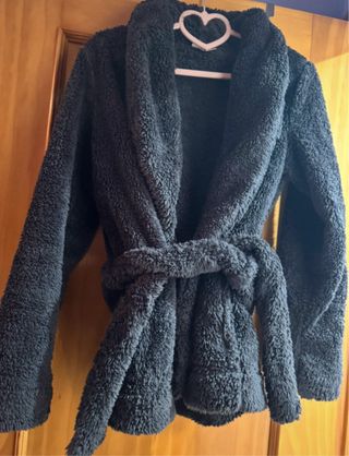 Albornoz gris suave talla S/M