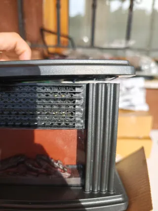 Mini chimenea eléctrica negra