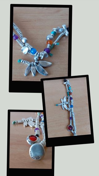 UNODE50 LIBÉLULA/MARIPOSA PULSERA PLATA AMBIVALENT