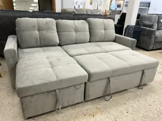 Sofá Cama Gris Terciopelo Oferta