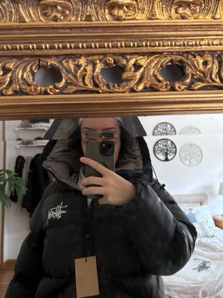 Abrigo Stussy Negro/Gris Talla M