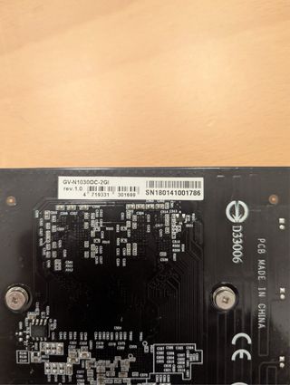 Tarjeta Gráfica Gigabyte 1030 OC 2GB