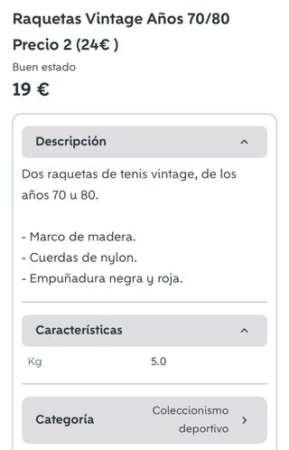 3 Pádel (1 sin abrir) + 2 raquetas vintage