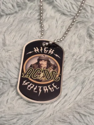 Colar Oficial AC/DC - Dog Tag High Voltage