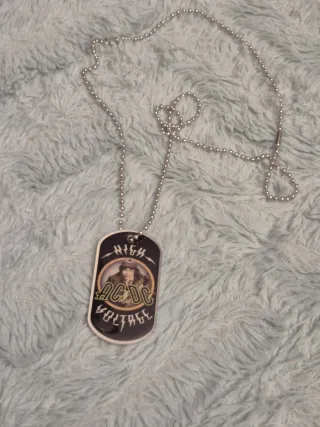 Colar Oficial AC/DC - Dog Tag High Voltage