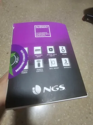 Barra de Sonido NGS Negra