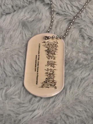 Colar Oficial Cradle of Filth - Dog Tag