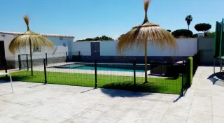 Sombrilla/Pérgola de paja natural