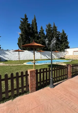 Sombrilla/Pérgola de paja natural