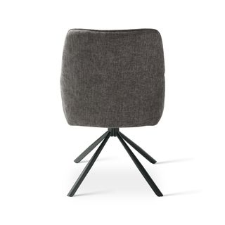 Silla Comedor Giratoria Tapizada Gris