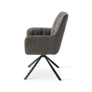 Silla Comedor Giratoria Tapizada Gris