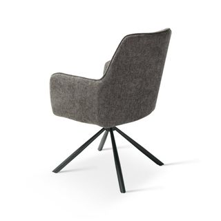 Silla Comedor Giratoria Tapizada Gris