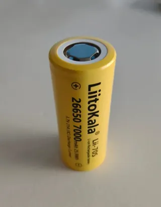 Batería Liitokala 26650 de 7.000mAh.