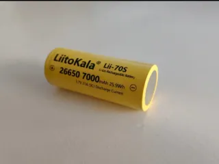Batería Liitokala 26650 de 7.000mAh.