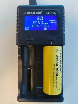 Batería Liitokala 26650 de 7.000mAh.