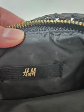 Neceser Yute Pompones H&M Negro