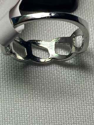 Anillo Acero Eslabones Ovalados Nuevo