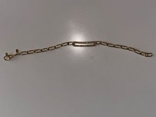 Pulsera Duran Exquse plata dorada y circonitas