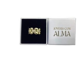 anillo oro 18k con piedra con circonita