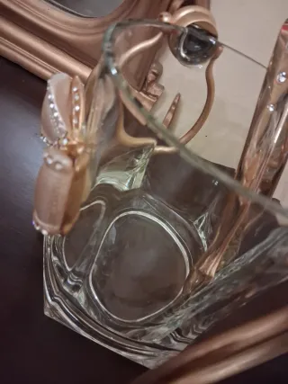 Secchiello Ghiaccio Vetro Decorato vintage