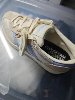 Zapatillas Adidas Mujer Talla 38 Azul Blanco