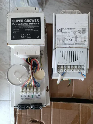 2 Balastros Super Grower 600W MH/HPS