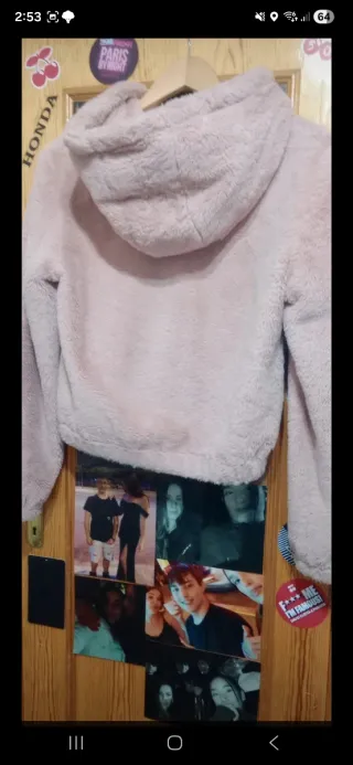 Chaqueta pelo rosa calentita